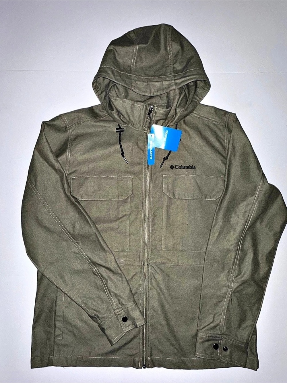 Columbia indigo canyon green Ridge Utility Lite Hooded jacket
